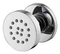 Justerbara sidostrålar i krom, mässingskropp, rund munstyckspray, väggmonterade duschmassagestrålar för badrumstillbehör, 50x50mm, 1-pack Betterlifefg