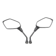 Universal 2st Motorcykel Stor Storlek Backspegel Svart Motorcykel Moped Krom Backspegel Sidospegel 8Mm