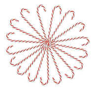 36 st Blinkande Polkakäpp Julgräsmatta Pinnar Vägmarkörer Kreativ Julgransdekoration Gåva (15cm, Röd Och Vit) (LGL)