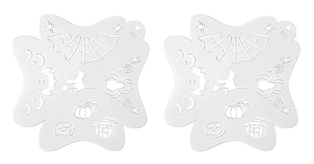 Face Painting Stencils for Kids Hollow Body Painting Templates for Halloween and Holiday Makeup 2 Pcs