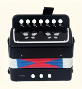 [11D] Mini Dragspel, 10-tangenters kontroll, lätt, lämplig för vuxna nybörjare, litet musikinstrument för inlärning - perfekt julklapp (LGL)