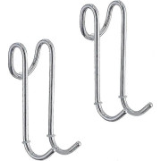 2-pack Acsergery Present Över Duschglasdörrskrokar, Polerat Silver, 304