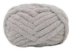 2 st Chunky Chenillegarn för Handstickade Filtar, Supermjukt Stort Jumbogarn (Grå)