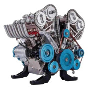 Engine Model Desk Engine, 8-Cylinder Inline Car Engine Model Building Kit Adult Mini Engine Model Toy For Office Home Cafes[co]