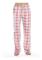 Dam Pyjamasbyxor med Fickor, Mjuka Flanellrutiga Pyjamasbyxor för Damer rosa S