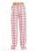 Dam Pyjamasbyxor med Fickor, Mjuka Flanellrutiga Pyjamasbyxor för Damer rosa S