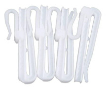 A set (50 pcs) 7 cm adjustable plastic curtain hooks S-shaped soft lifting hooks door window curtain hooks accessory pack (white) CHAM