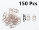 150 st Små Gem, Hjärtformade Gem, Bokmärkesklämmor För Kontor Och Skola Överraskningspresent Roséguld