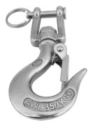 Säkerhetskrokar Svängbara Lyftkrokar Upphängningslyft Svängbart Öga Lyftkedja Snäppkrokar Tekniska Kranar (silver) (1 st)