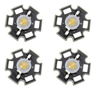4X 3W Högpresterande Stjärnformad LED-lampa (Vit)