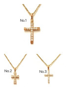 18k guldpläterat halsband med kors