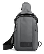 Nylon Ryggsäck för Män USB Laddningsport Militär Ryggsäck Crossbody Bröstväska Dagväska~07503