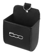 Bil Förvaringsväska Luftventil Instrumentbräda Snygg Hängande Läder Organizer Box För Fiat 500 500c 500x 500l Abarth 695 Biltillbehör For Fiat 500-Black