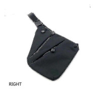 Midjeväskor män kvinnor canvas crossbody axelväska bröstryggsäck stöldskydd pistol pistoltillbehör vänster/höger svart