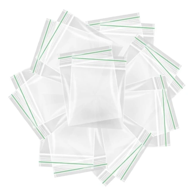 Gripseal-påsar (40 x 40 mm, 100-pack) Slitstark Zip Lock | Mångsidiga små genomskinliga påsar för matförvaring, smycken och mer