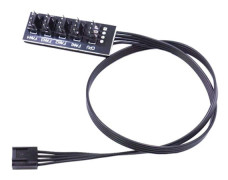 4-Pin PWM Fläkthubb Splitter Strömkabel 1 till 4/5-vägs PC CPU Kylningsfodral Förlängningskabel för Datorfodral 4-Pin