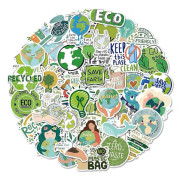 Klistermärken, 50 st Naturklistermärken, Söta Estetiska Vattentäta Vinyl Earth Day-klistermärken för Vattenflaska, Laptop, Telefon, Skateboardklistermärken för Tonåringar Tjejer -