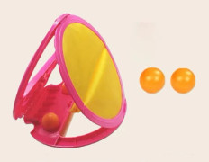 Utomhus Fitness Toss Ball - Förälder-barn interaktiv fångstleksak för gruppspel Red