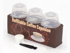 Kaffefilter återanvändbar kapsel för Nescafe Dolce Gusto-bryggare, 3-pack (transparent)