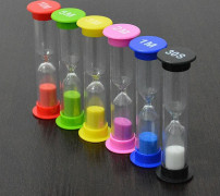 6 Färgade Sandtimmar Glas Kreativa Möbler Sandtimmar Leksak Tillbehör Sandtimer