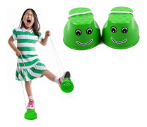 1 Par Plast Walker Stilt Skor Barn Utomhus Roliga Sport Walker Walk Balans Träning Leksaker Green