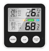 Digital termo-hygrometer Elektronisk termometer hygrometer Black