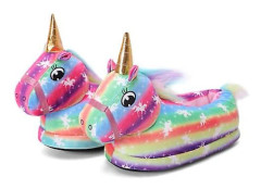 3-12 År Vinter Enhörnings Tofflor Baby Pojke Flicka Tofflor Mjuka Plysch Sovrum Hemma Tofflor Inomhus Pälsiga Baby Barn Colorful M(Length 26cm)