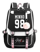 Nya Stray Kids Flickor Pojkar USB Ryggsäckar Anime Skolväskor Tonåring Canvas Ryggsäck För Kvinnor Ryggsäckar 21