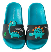 Pojkar Flickor Sandaler Söta Tecknade Dinosaurier Barn Halkfria Strand Sommar Tofflor Dusch Poolskor (Innerlängd 16 cm)