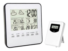 Trådlös digital väderstation med /Temperatur/Klocka/Månfas