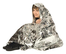 Pieces - Vattentät överlevnadsfilt - Nödfilt - Termisk nödfilt - Räddningsfilt - Isoleringsfilt - Silver/Guld - Överlevnad S