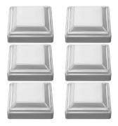 6 st Järnstaket Stolplock Metallstaketlock Stolplock Staket Skydd Staketdelar As Shown 8.20X8.20X2.80CM
