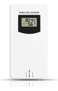 Temperatur Luftfuktighet Trådlös Sensor Hygrometer Elektronisk Digital Termometer Inomhus/Utomhus med Väderstation Vit