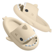 WJ Roliga Hajtofflor för Bad Duschsäker Halkfri Utomhus Par Sommarsandaler för Män Kvinnor beige (2-Beige) 25.5~27.5 cm