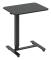 Höj- och sänkbart ståbord i C-form med 4 hjul – 65 × 48 × 70–110 cm, svart