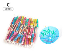 20-50st Multi Colored Paper Cocktail Paraply Mini Party Dri C