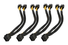 4 st CPU 8-stiftsdelare ATX CPU 8-stifts hona till dubbla 8(4+4) stift hane EPS 12V för moderkortsström