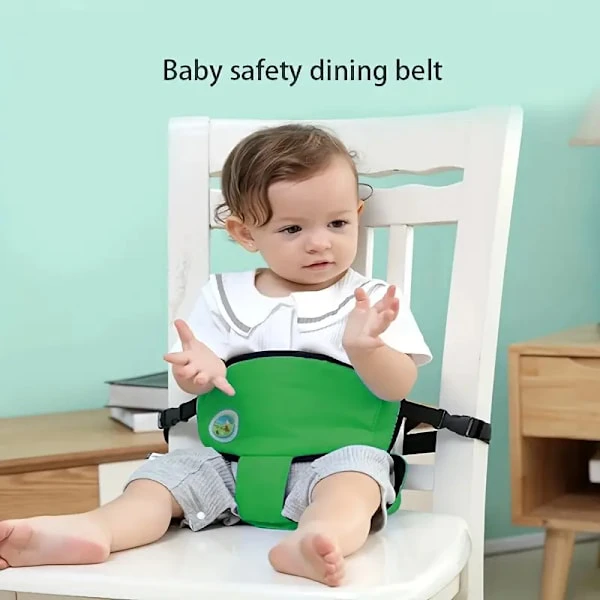 Fallsäkra babysäkerhetsbälten för barnstolar (grön).