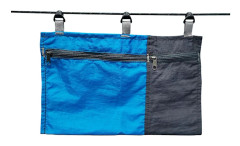 Förvaringsväska Hängmatta Organizer Hängande Ficka Utomhus Mesh Multipurpose Klättring Bärbar Vikbar Blå blue black
