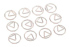 4x 12-pack Roséguldpapper Gem Geometriska Gem Metall Bokmärken Papper