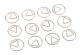 4x 12-pack Roséguldpapper Gem Geometriska Gem Metall Bokmärken Papper