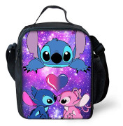 Lilo And Stitch Kids Lunch Box Bag, Återanvändbart matpaket för picknickskola, varma eller kalla snacks & Bento lådor presenter