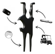 Golf Multiverktyg – 3-i-1 Magnetisk Cigarrhållare, Torvreparationsverktyg, Bollmarkör, Öl-hagelgevärsöppnare & Vagnklämma – Premium Legering Golfti...