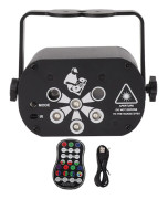 Party Lights Projector LED 6 Holes 60 Patterns Colorful Rechargeable with Remote Control Built-in Cooling Fan Stage Laser Light for Disco DJ KTV