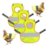 3 st höns reflexväst justerbar kycklingsele promenad kyckling hönssadel kycklingförkläden för höns fjäderskydd 3Pcs Green