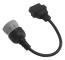 6Pin till 16PIN OBD1 till OBD2 Diagnostisk kabeldiagnostikskanneromvandlare för J1708 Heavy Duty Truck