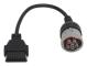 6-stifts till 16-stifts OBD1 till OBD2 Diagnostikkabel Skannerkonverterare för J1708 Tunga Lastbilar