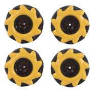 Mecanum Hjul Smart Robot Bil Delar Tillbehör OmniDirectionell DIY Leksakskomponenter 48mm (2 Par)