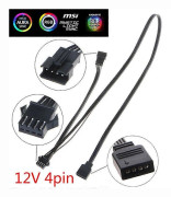 12V 4-stifts RGB-anslutningskabel PC-fodral Fläkt LED-remsa Förlängningssladd Trådadapter för Giga/Microstar/A-sus RGB-moderkort