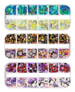 Halloween nagelkonst paljetter, nageldesign Halloween-fest style 3
